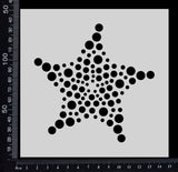 Dotty Starfish - Stencil - 150mm x 150mm