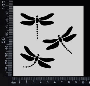 Dragonflies - A - Stencil - 100mm x 100mm