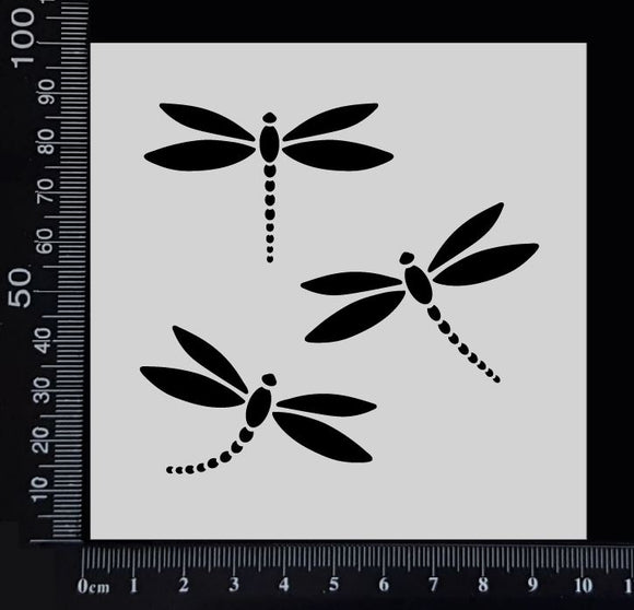 Dragonflies - B - Stencil - 100mm x 100mm