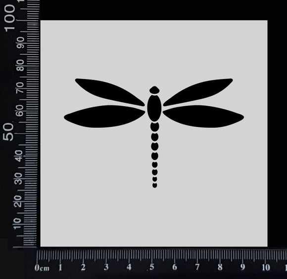 Dragonfly - D - Stencil - 100mm x 100mm