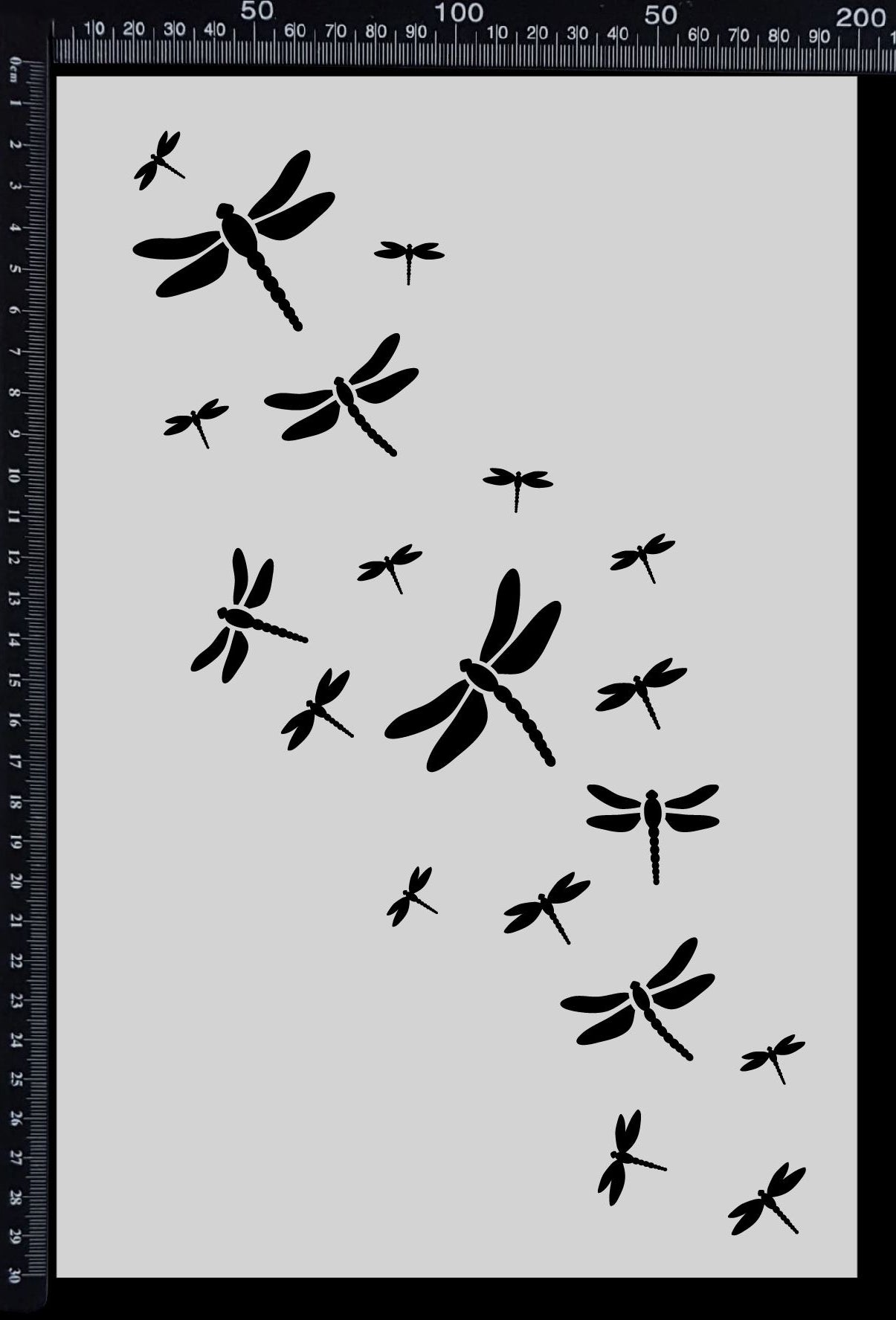 Dragonfly Trail - Stencil - 200mm x 300mm