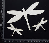 Dragonfly Set - AA - White Chipboard