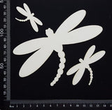 Dragonfly Set - AC - White Chipboard