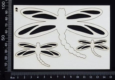 Dragonfly Set - AD - White Chipboard
