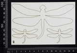 Dragonfly Set - AE - White Chipboard