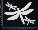 Dragonfly Set - AF - White Chipboard