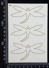 Dragonfly Set - BB - White Chipboard