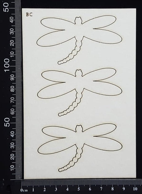 Dragonfly Set - BC - White Chipboard