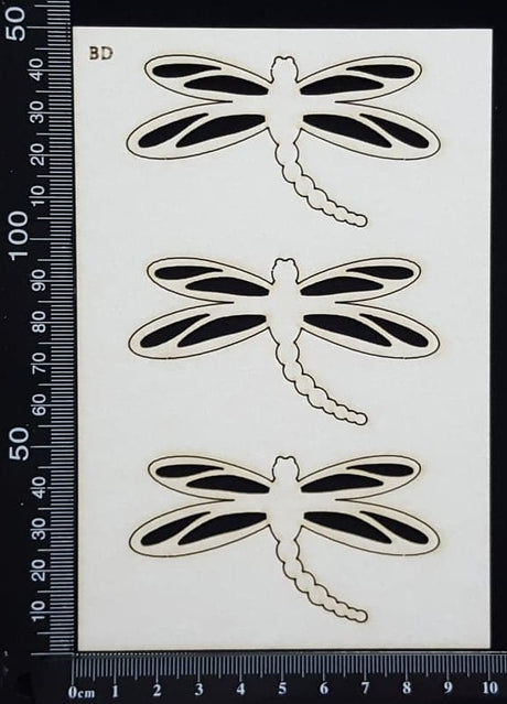 Dragonfly Set - BD - White Chipboard