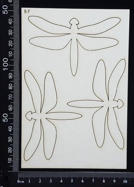 Dragonfly Set - BF - White Chipboard
