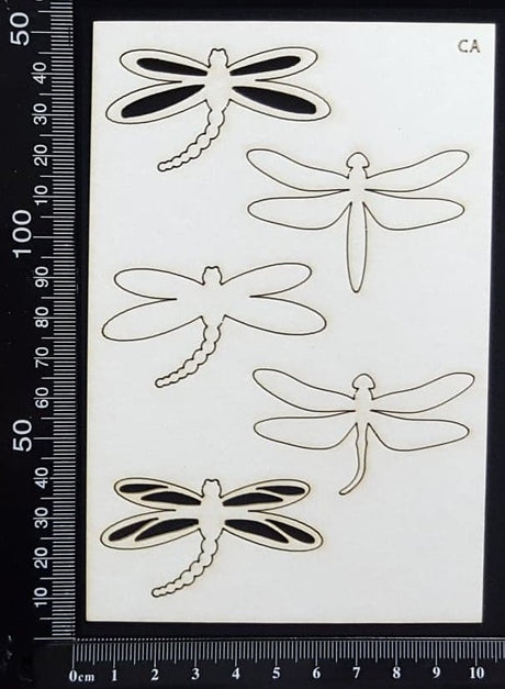 Dragonfly Set - CA - White Chipboard