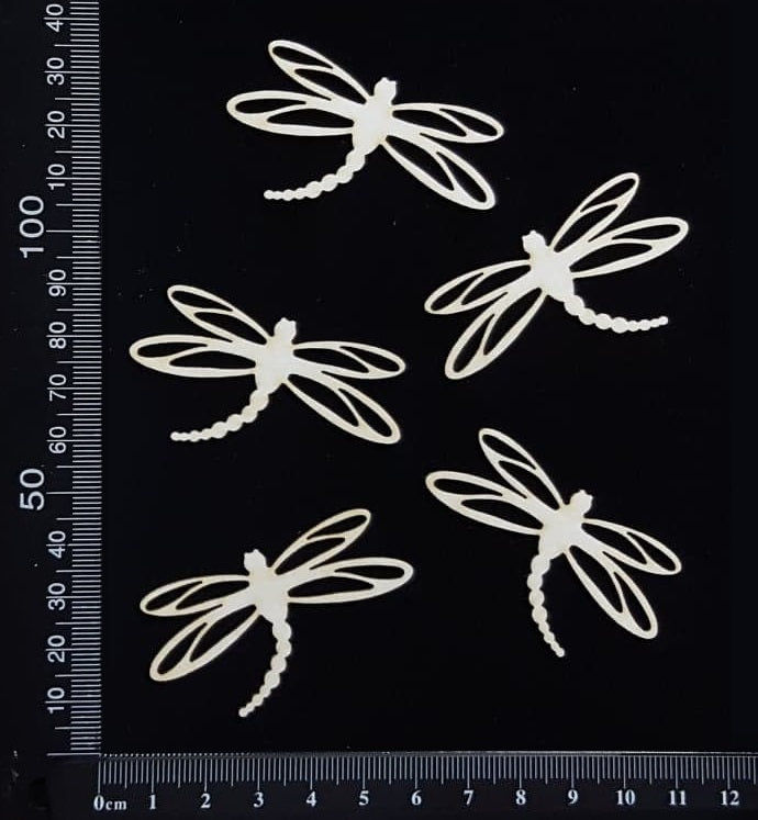 Dragonfly Set - CC - White Chipboard