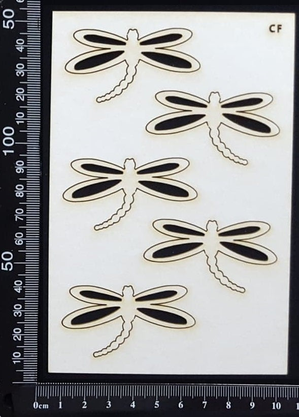 Dragonfly Set - CF - White Chipboard
