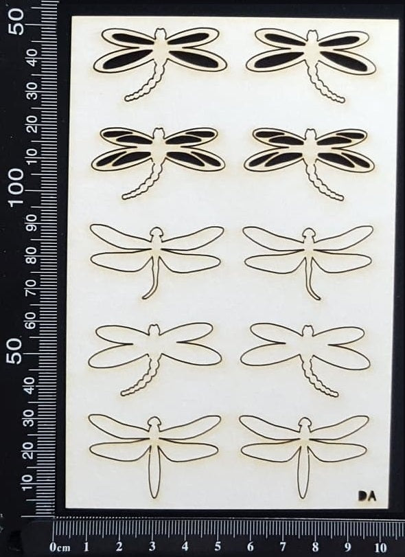 Dragonfly Set - DA - White Chipboard