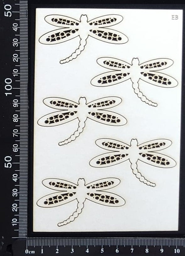 Dragonfly Set - EB - White Chipboard