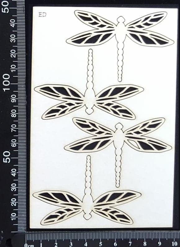 Dragonfly Set - ED - White Chipboard