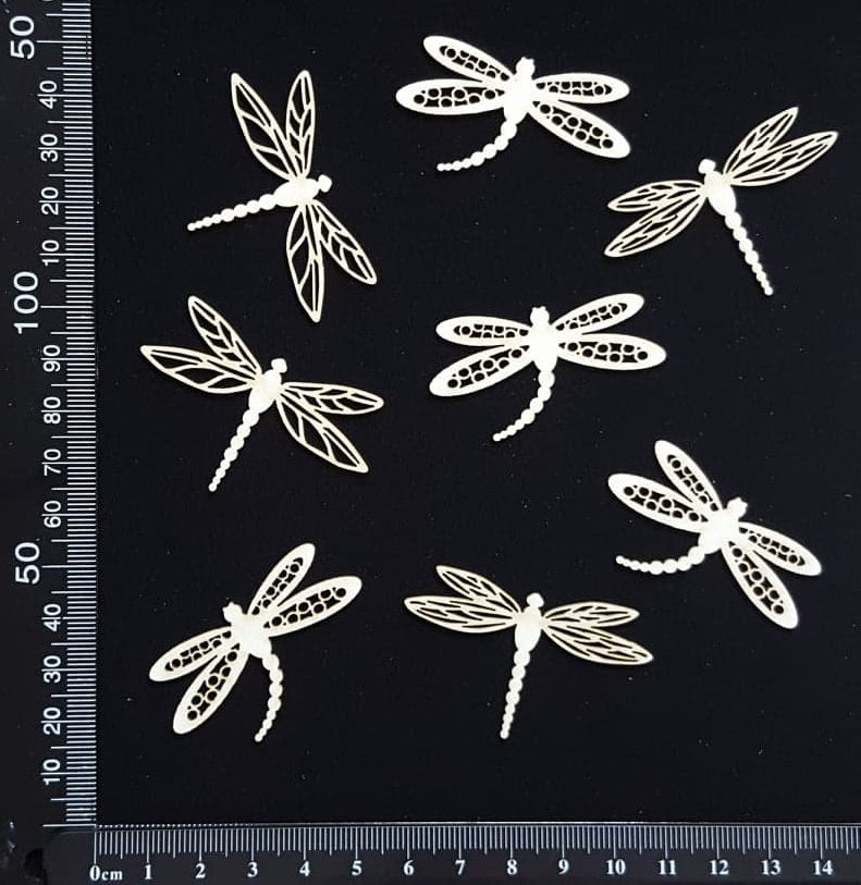 Dragonfly Set - EE - White Chipboard