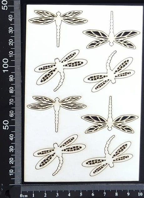 Dragonfly Set - EE - White Chipboard