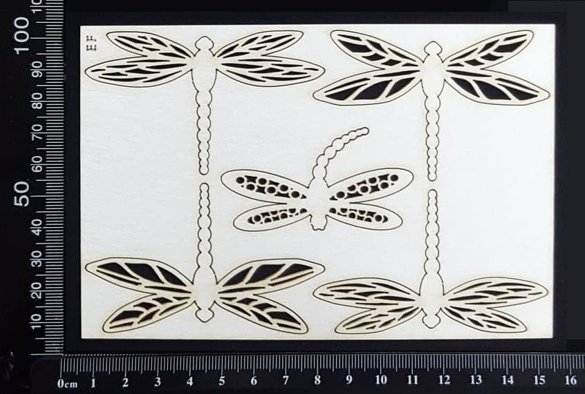 Dragonfly Set - EF - White Chipboard