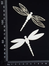 Dragonfly Set - FB - White Chipboard