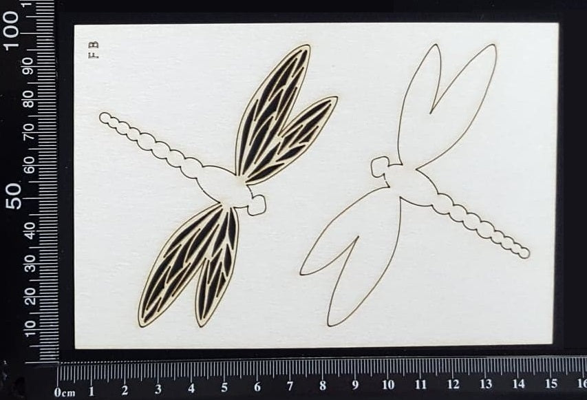 Dragonfly Set - FB - White Chipboard