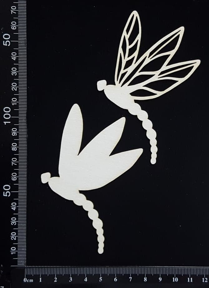 Dragonfly Set - FJ - White Chipboard