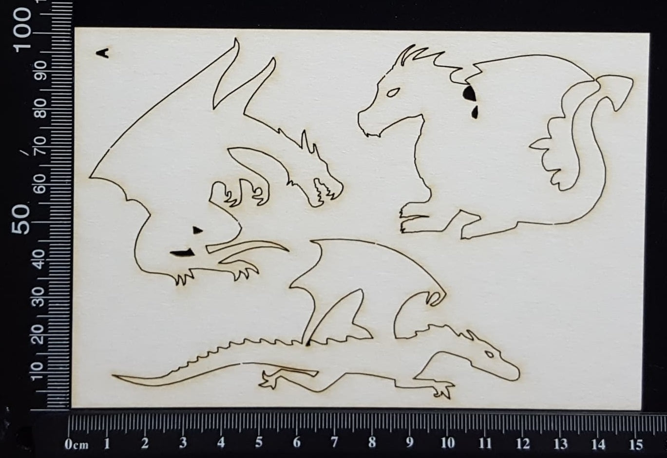 Dragons Set - A - White Chipboard