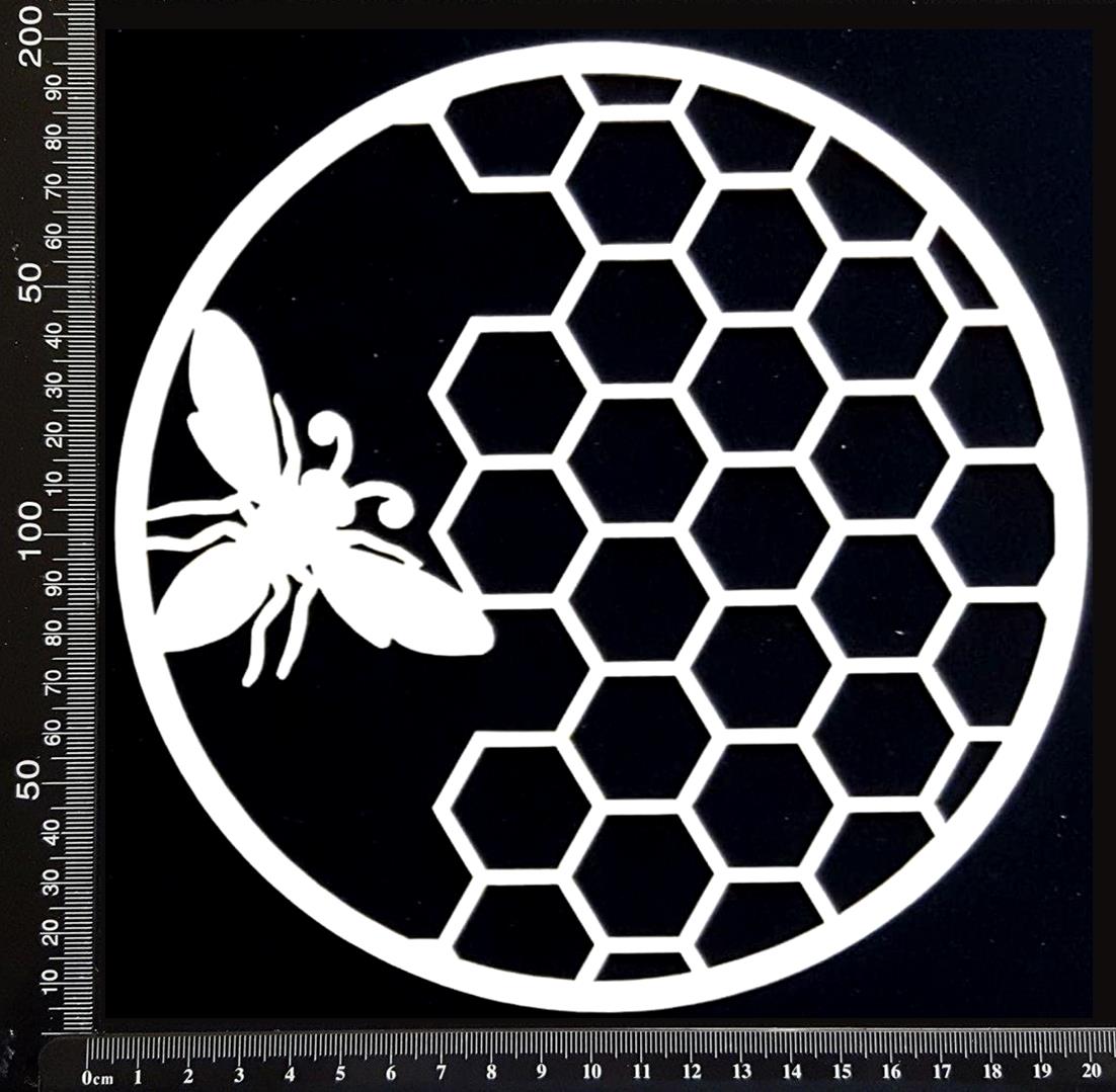 Dream Disc - Honeycomb and Bee - Large - White Chipboard