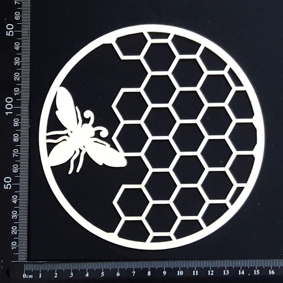 Dream Disc - Honeycomb and Bee - Medium - White Chipboard