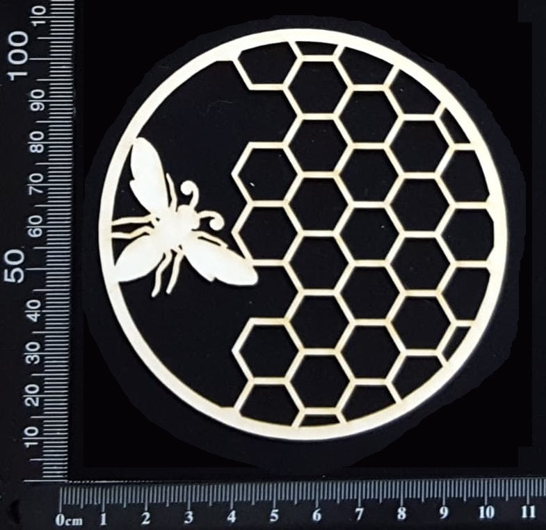 Dream Disc - Honeycomb and Bee - Small - White Chipboard