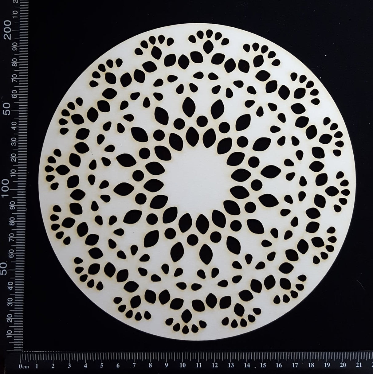 Dream Disc - Lace Doily - Large - White Chipboard