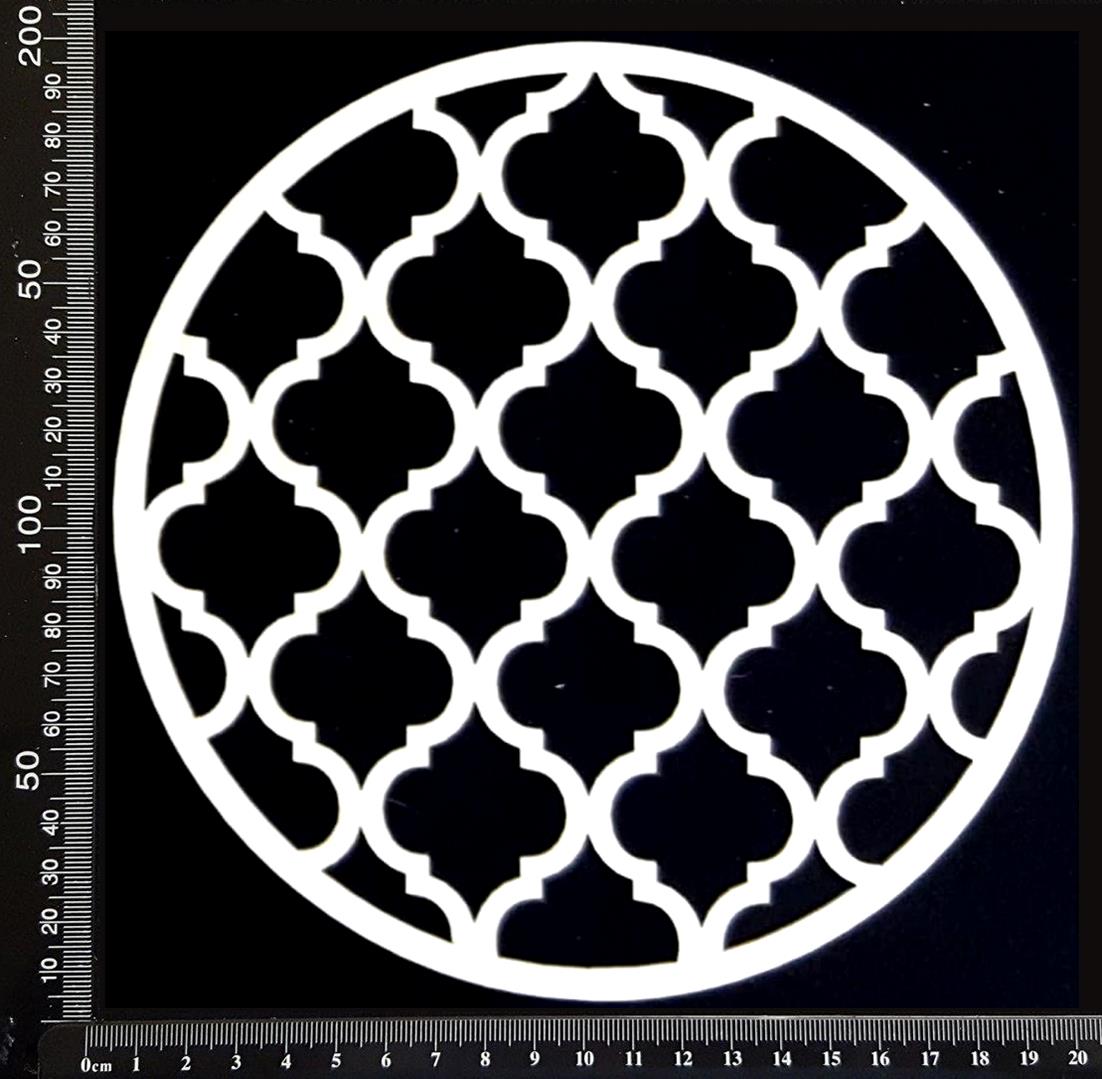 Dream Disc - Moroccan lattice - Large - White Chipboard