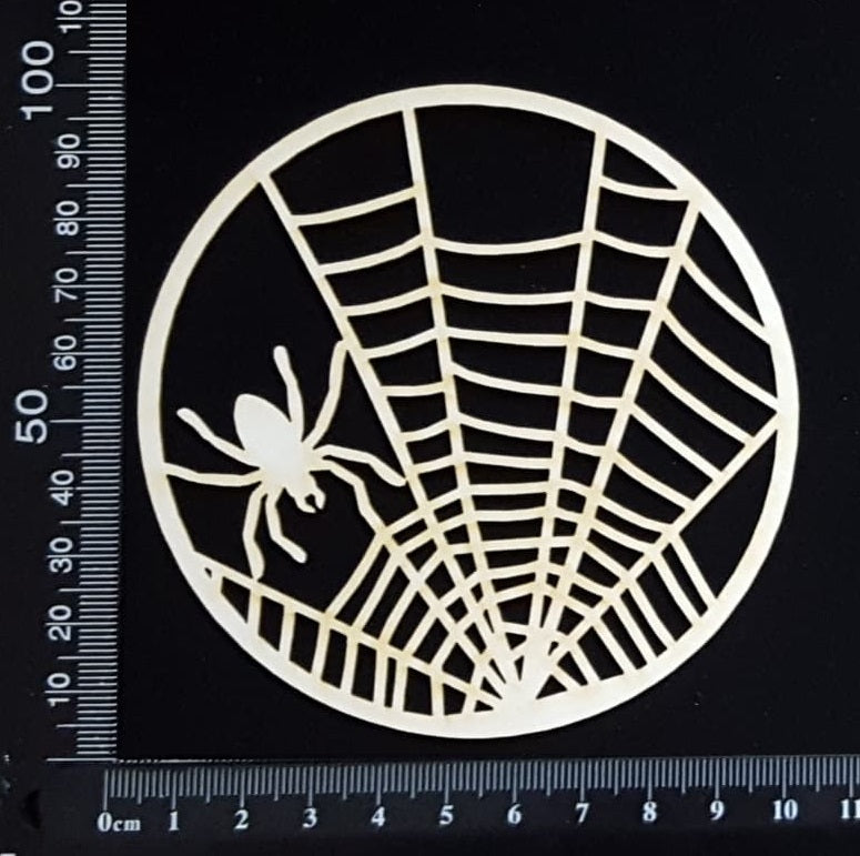 Dream Disc - Spider and Web - Small - White Chipboard