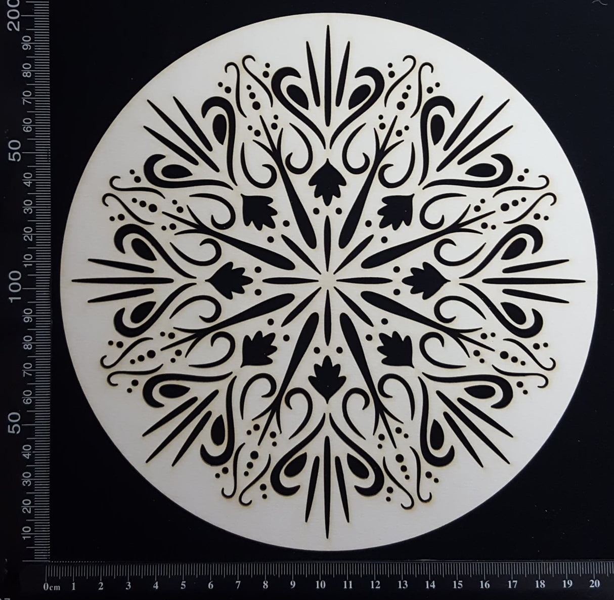 Dream Disc - Sundial Mandala - Large - White Chipboard