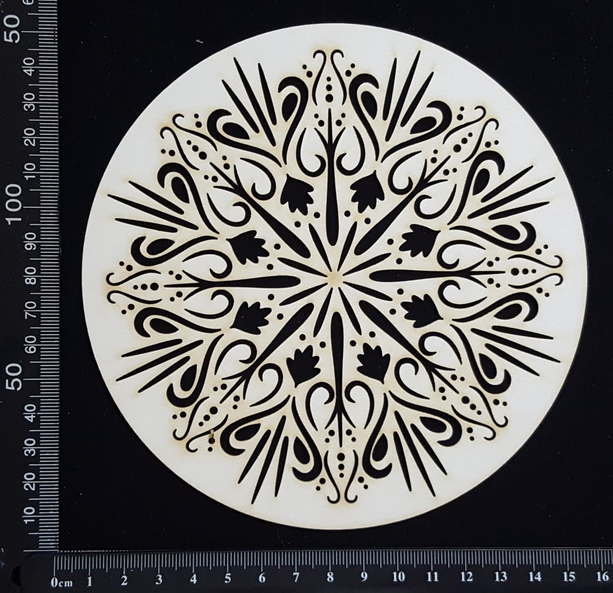 Dream Disc - Sundial Mandala - Medium - White Chipboard