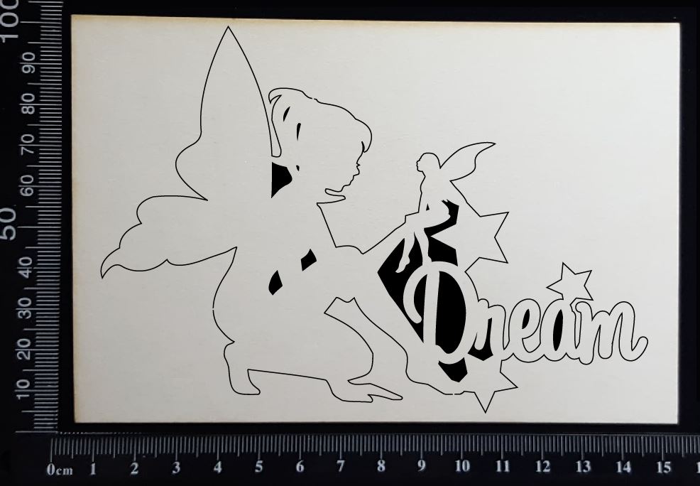 Fairy Title - Dream - A - White Chipboard