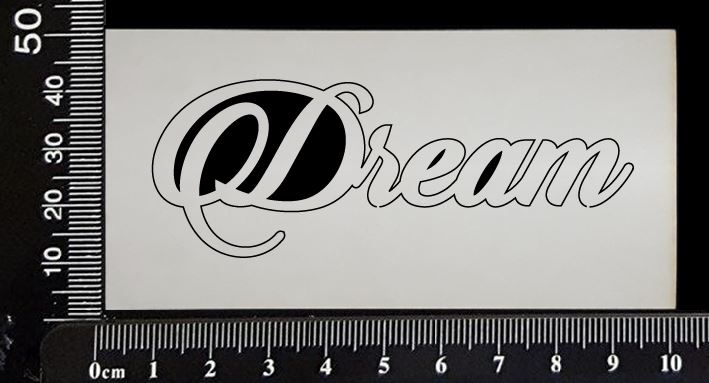 Sandscript Word - Dream - White Chipboard