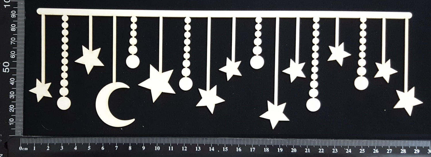 Dream Dangle Border - Large - B - White Chipboard