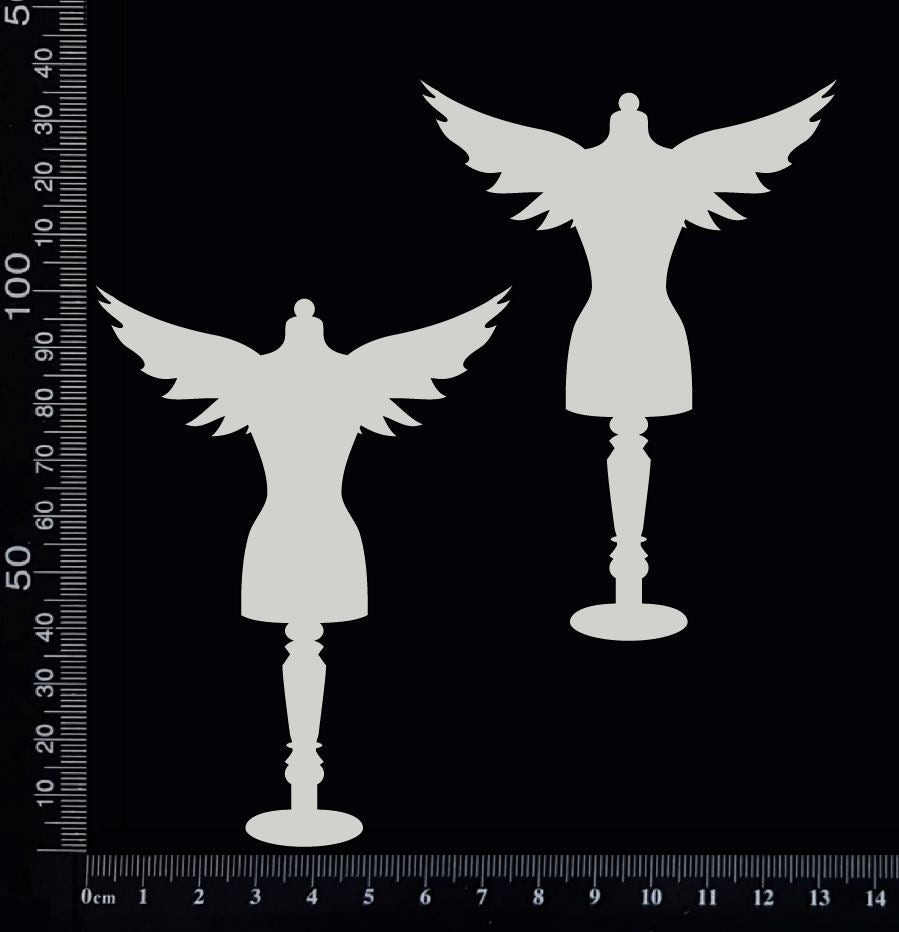 Dressforms Set - CB - White Chipboard