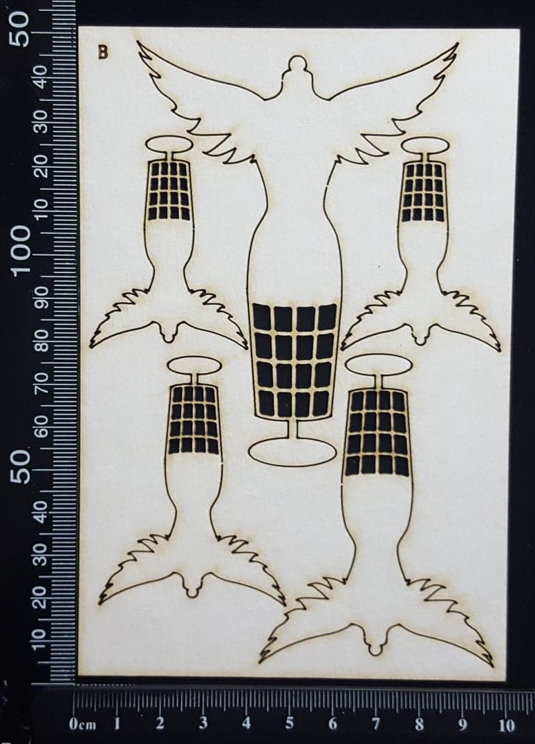 Dressforms Set - D - White Chipboard