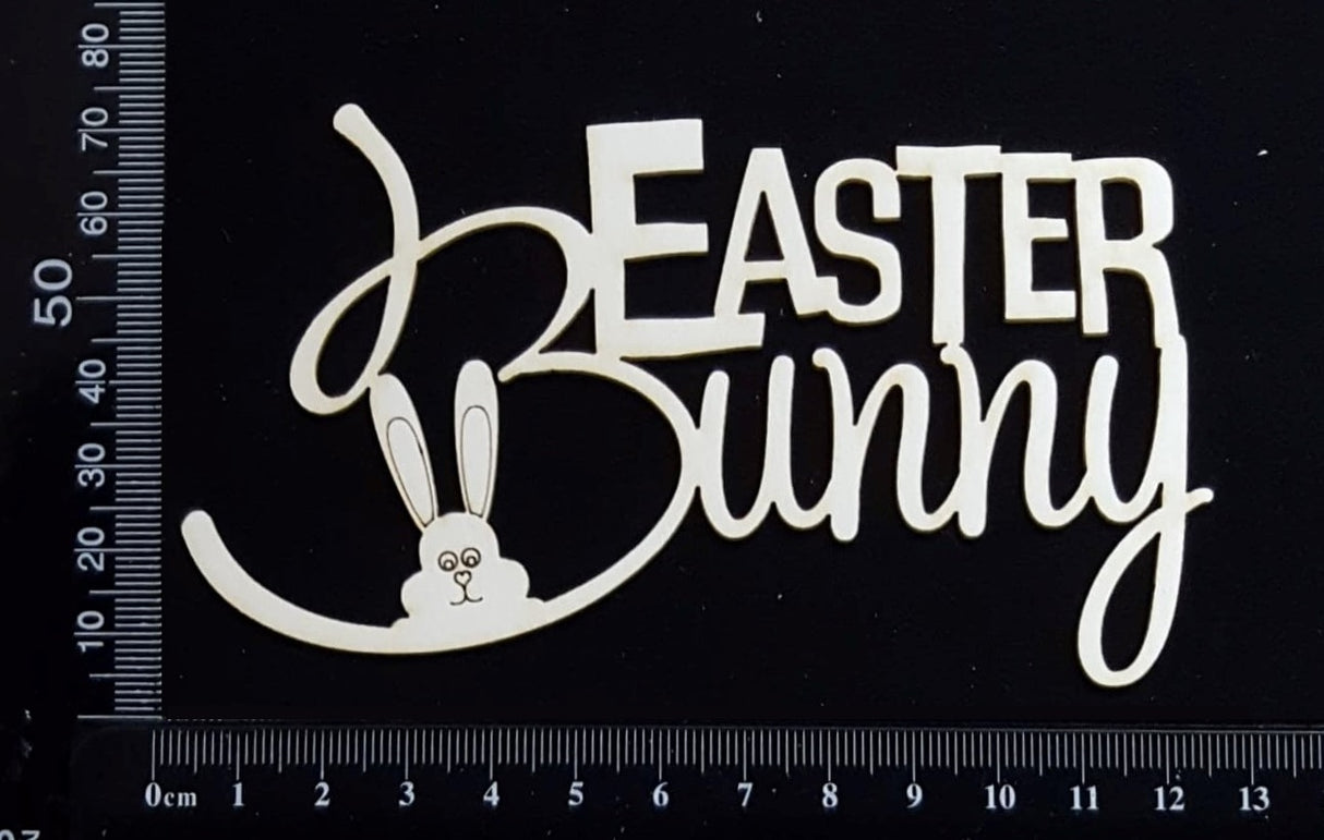 Easter Bunny - B - White Chipboard
