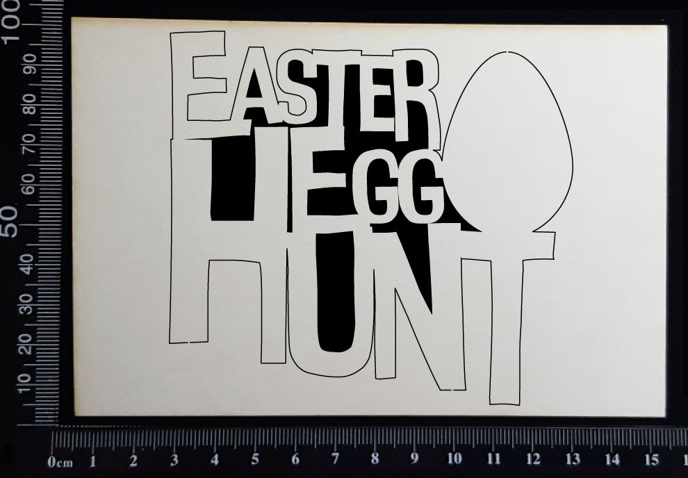 Easter Egg Hunt - Large - White Chipboard