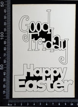 Easter Words Set - B - White Chipboard