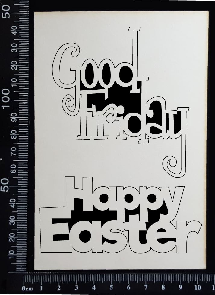 Easter Words Set - B - White Chipboard