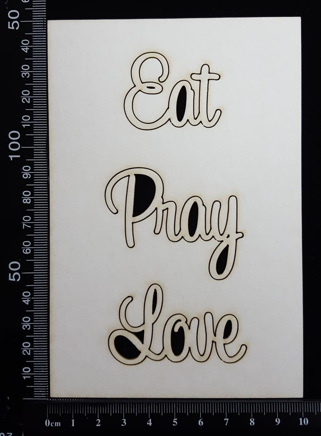 Sapphire Word Set - Eat Pray Love - White Chipboard