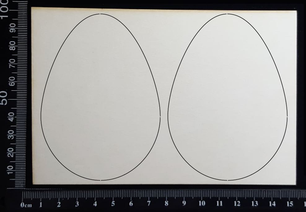 Easter Eggs - A - Large - White Chipboard