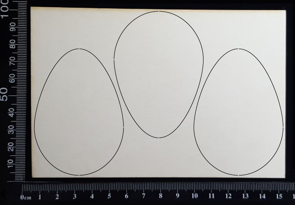 Easter Eggs - B - Medium - White Chipboard