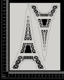 Eiffel Tower Set - Large - White Chipboard