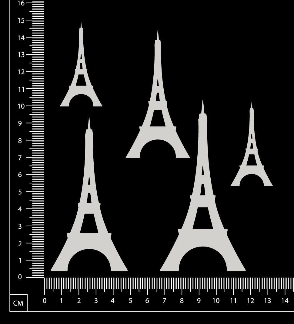 Eiffel Tower Set - White Chipboard