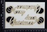 Elegant Word Set - Merry Christmas - White Chipboard